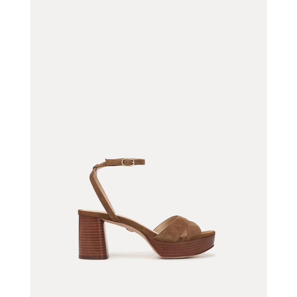 NEW VERONICA BEARD women's drina platform block heel sandal in hazelwood - Picture 3 of 5